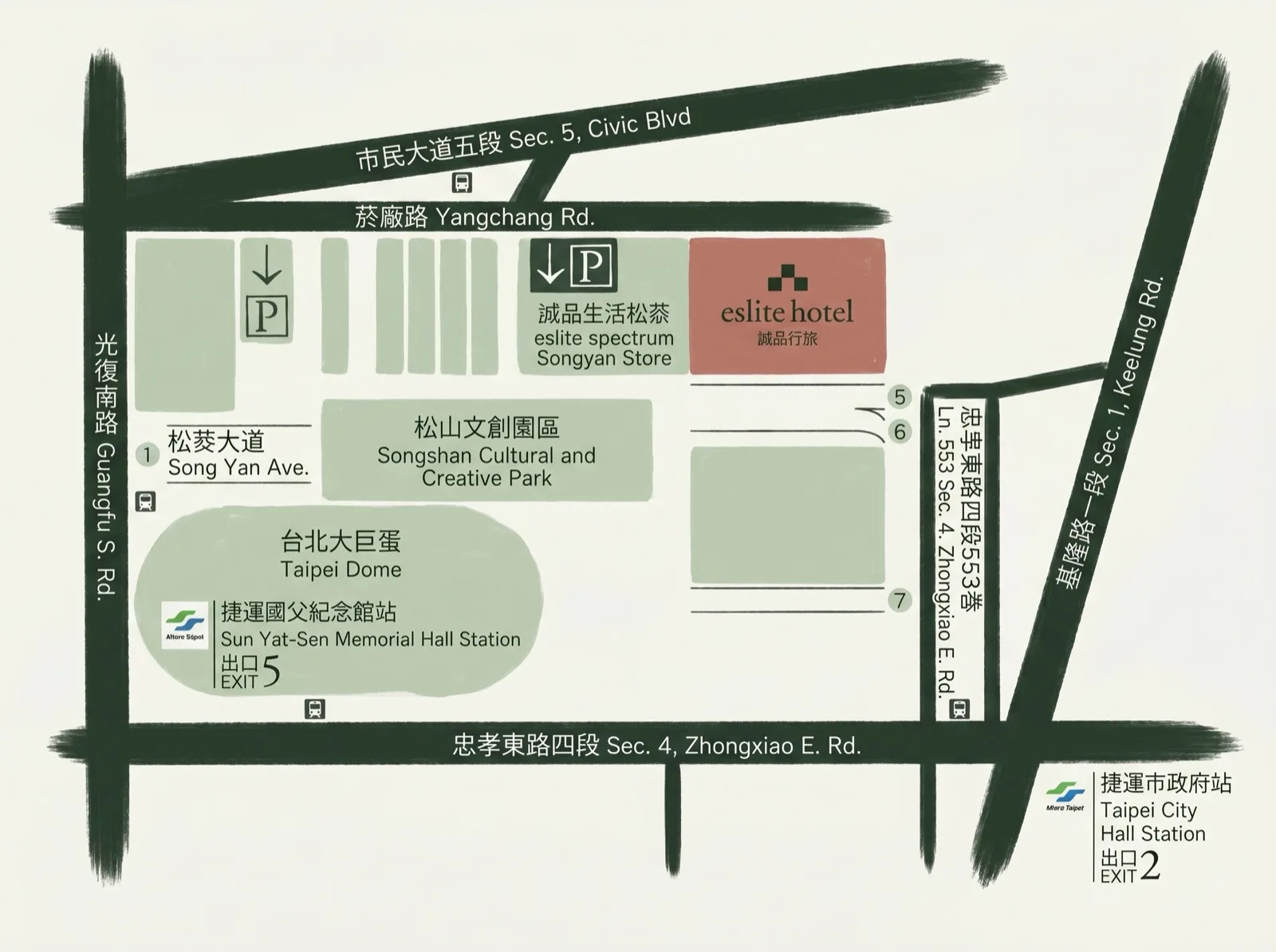 誠品行旅 位置圖